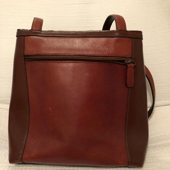 Vintage faux-leather crossweave satchel - Picture 2 of 4